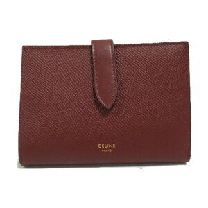Celine Purple Leather Bi fold Long Wallet s